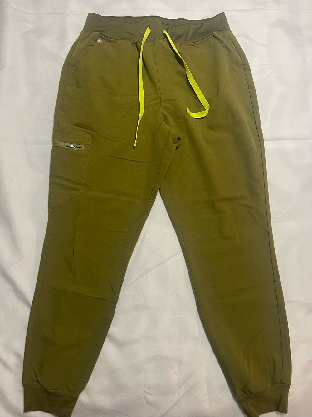 FIGS Martini Olive Zamora High Waisted Joggers L
